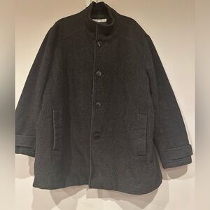 Kenneth Cole Charcoal Pea Coat Men XXL